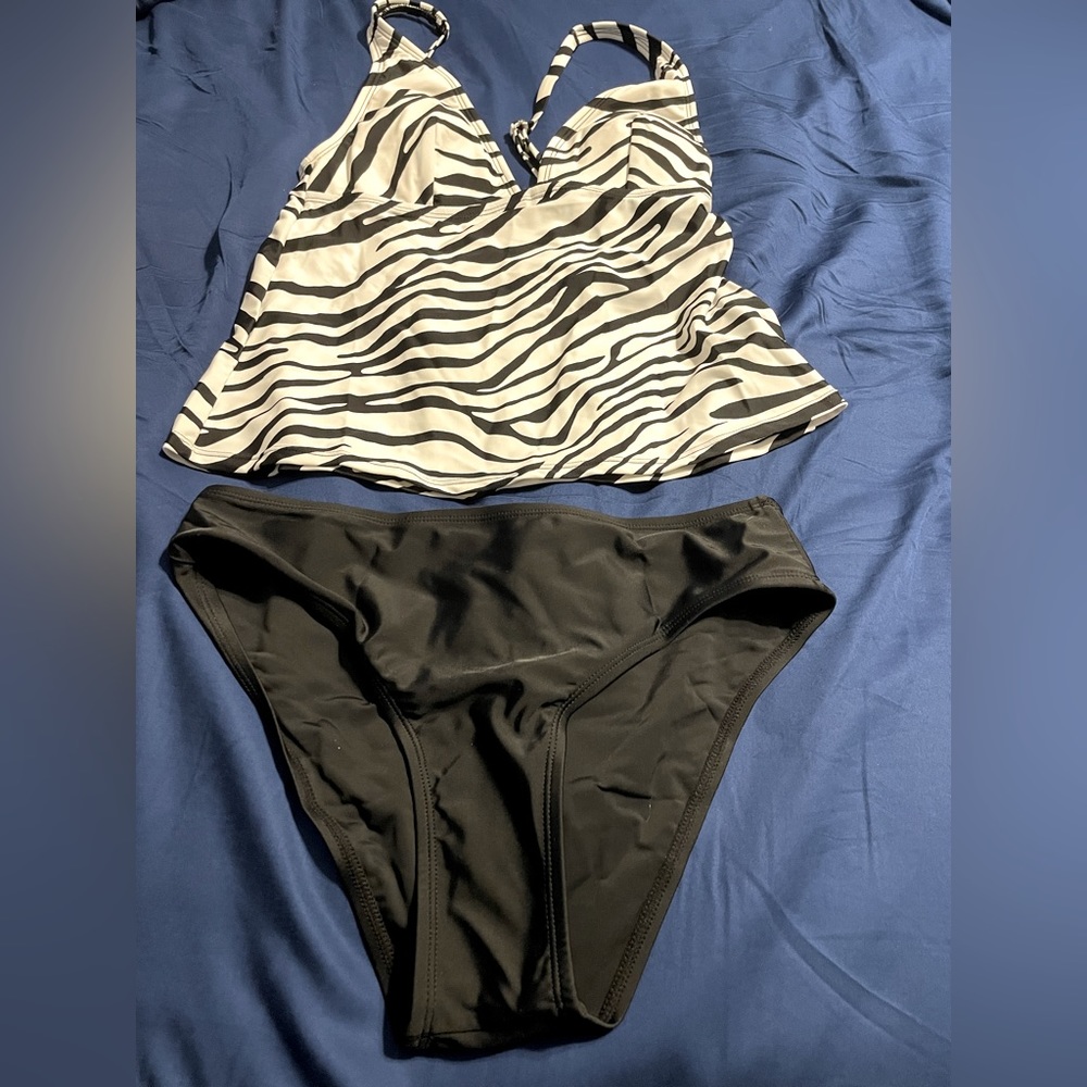 NWT cupshe zebra print tankini